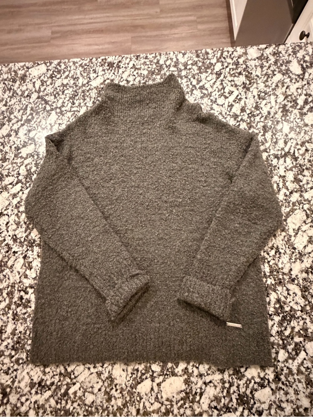 Michael Kors Charcoal Gray Marled Knit Turtleneck Sweater L